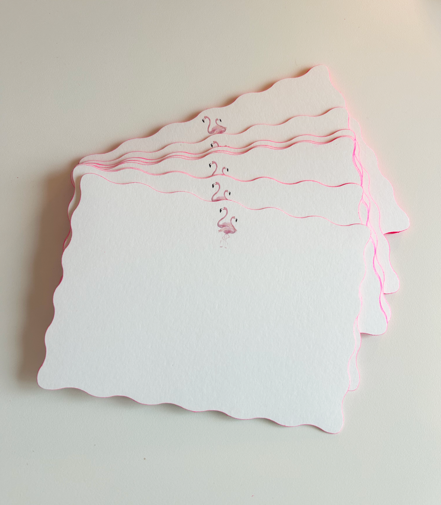 FLAMINGOS | Scalloped Edge Notecards