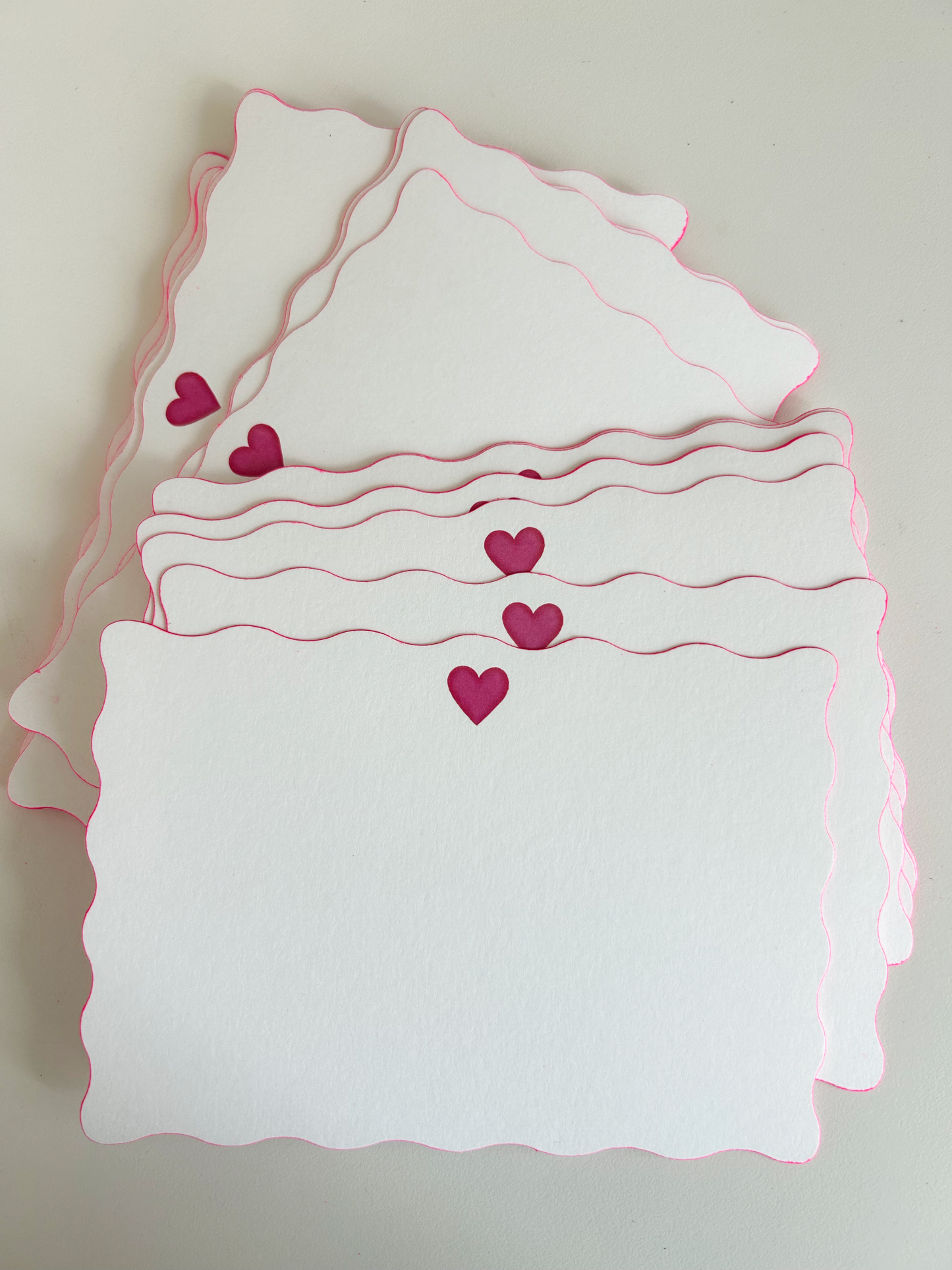 LOVE HEART |  Scalloped Edge Notecards