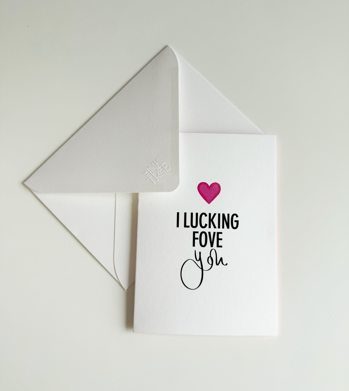 I Lucking Fove You Greeting Card | Unique I Love You Card – The Ink Tree